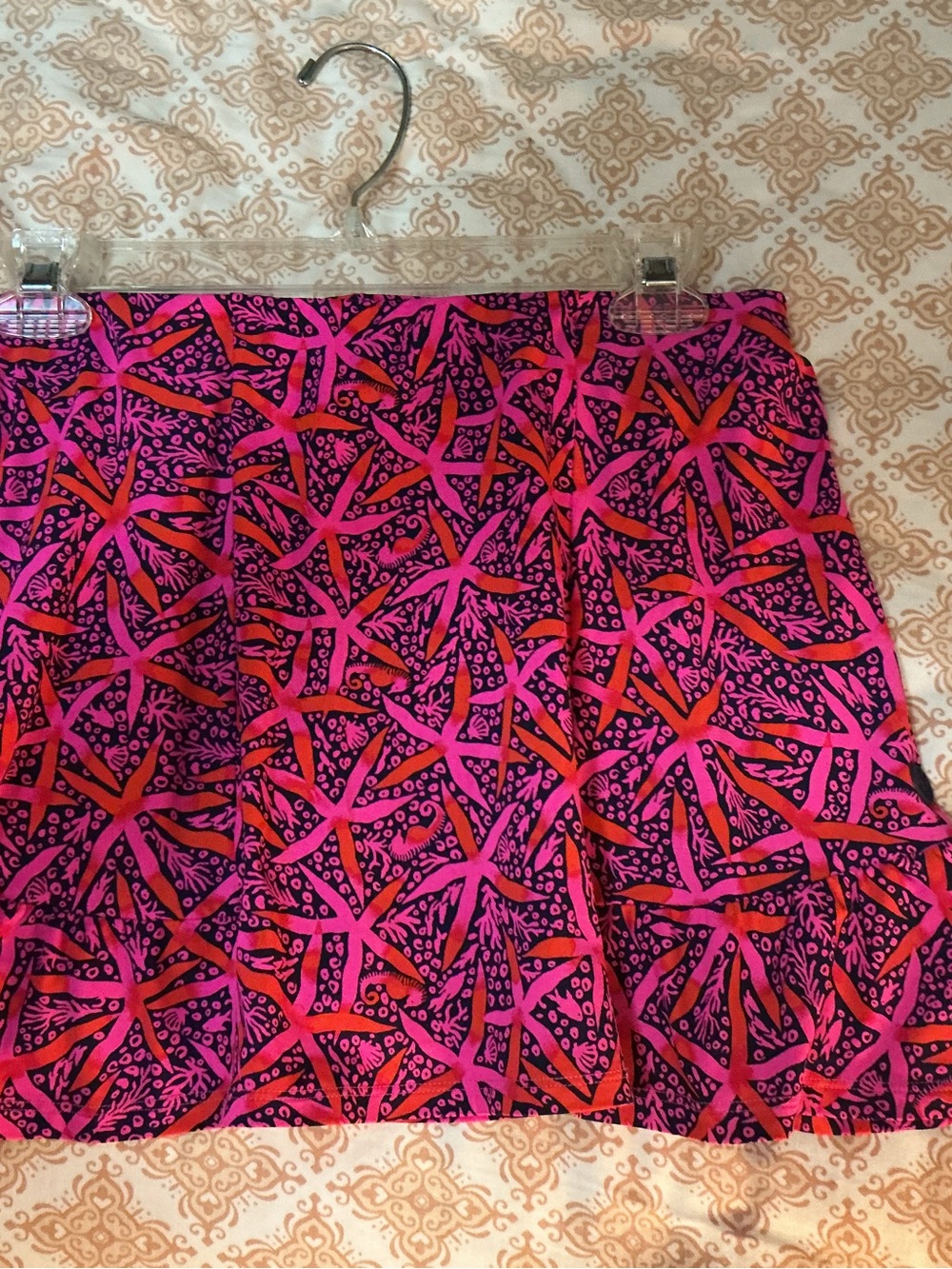 Lilly Pulitzer Pink, Red  & Orange A-Line Printed Skort